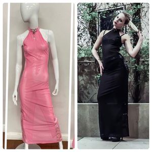 24HRS + Dolls Kill Nun Fuxx Given Pink Mesh Maxi Dress XL